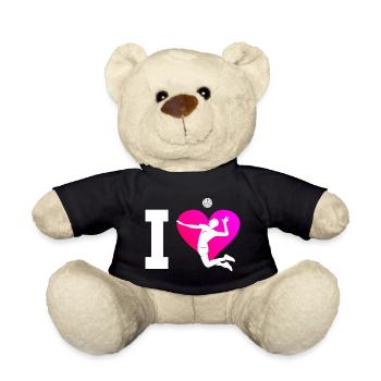Volleyball Damen Herren Volleyballspieler - Teddy - Schwarz - Vorne