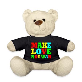 Make love not war - Teddy Bear - black - Front