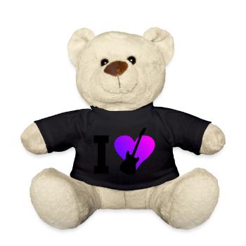 Guitariste Guitare Homme Guitare Femme Guitares - Nounours - noir - Devant