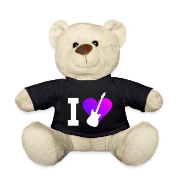 Guitariste Guitariste Homme Guitariste Guitare - Nounours - noir - Devant