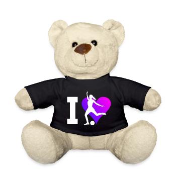 Football Football Matches Women's Football Players - Teddy Bear - black - Front