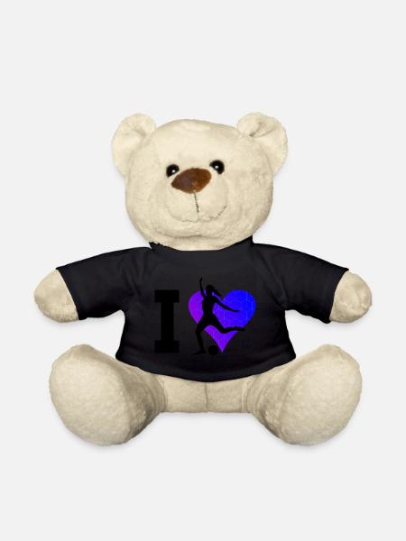 Fussballspielen Fussball Fussballspieler Fussballe - Teddy - Schwarz