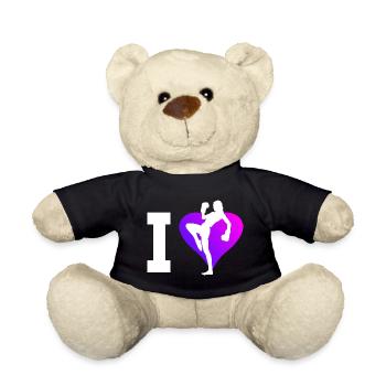 Boxe Kickboxing Kickboxing Hommes Femmes - Nounours - noir - Devant
