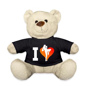 Thai Boxing Women Muay Thai Men Thai Boxer - Teddy Bear - black - Front