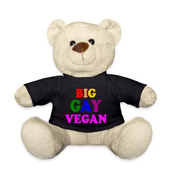 Big gay vegan - Teddy Bear - black - Front