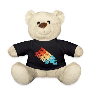 Dirt Bike Freestyle Motocross Motocross Men - Teddy Bear - black - Front