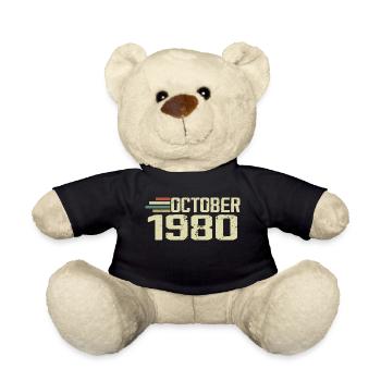 October 1980 - Geburtstag im Oktober 1980 - Teddy - Schwarz - Vorne