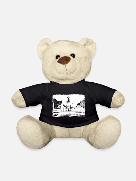 Hercules fountain Augsburg - Teddy Bear - black