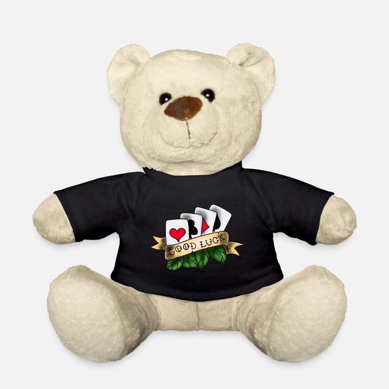 Old School Glückskarten - Teddy - Schwarz