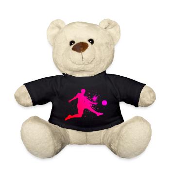 Footballers Football Men's Football Players - Teddy Bear - black - Front