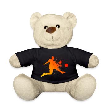 Women's Football Men Footballers Football Games - Teddy Bear - black - Front