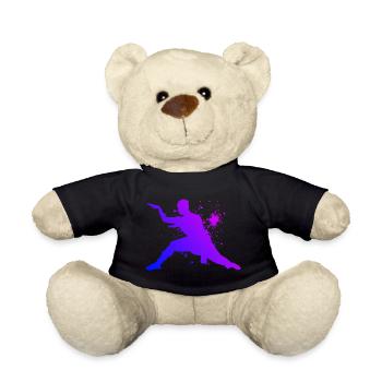 Kungfu Hommes Kung Fu Femmes Arts Martiaux Wushu - Nounours - noir - Devant