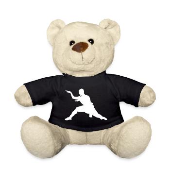 Arts Martiaux Wushu Hommes Kung Fu Kungfu Femmes - Nounours - noir - Devant
