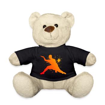 Kungfu Kung Fu féminin Wushu Arts martiaux masculins - Nounours - noir - Devant