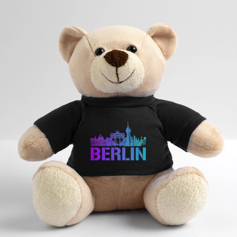 Berlin Skyline mit Berliner Wahrzeichen Teddy