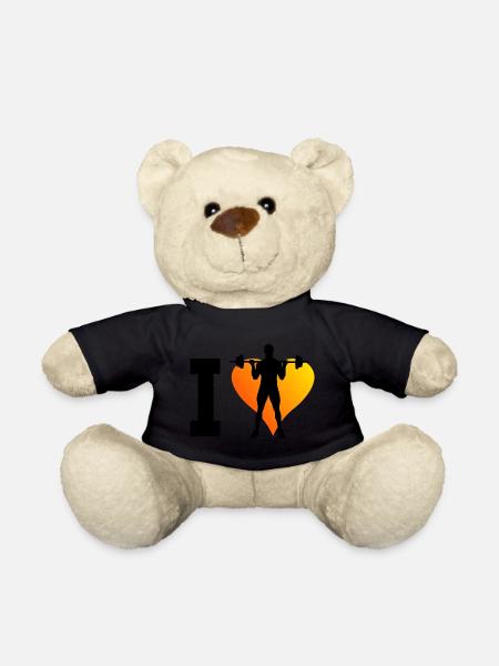 Cardio Endurance Training Weightlifting Men - Teddy Bear - black