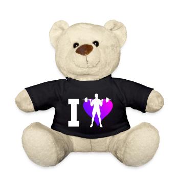 Krafttraining Ausdauertraining Herren Gewichtheben - Teddy - Schwarz - Vorne