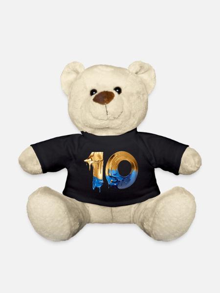 NR. 10 NUMMER 10 COOL 10. GEBURTSTAG - Teddy - Schwarz