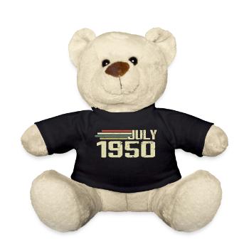 Anniversaire juillet 1950 Année 1950 juillet Né en 1950 - Nounours - noir - Devant