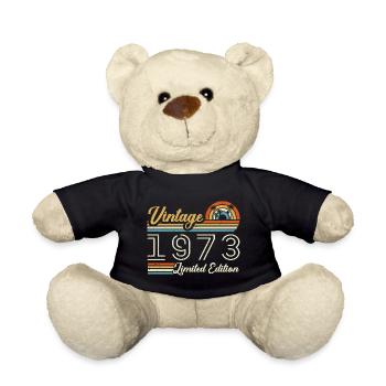 52 Year Anniversary | Vintage 1973 Gift 1973 - Teddy Bear - black - Front