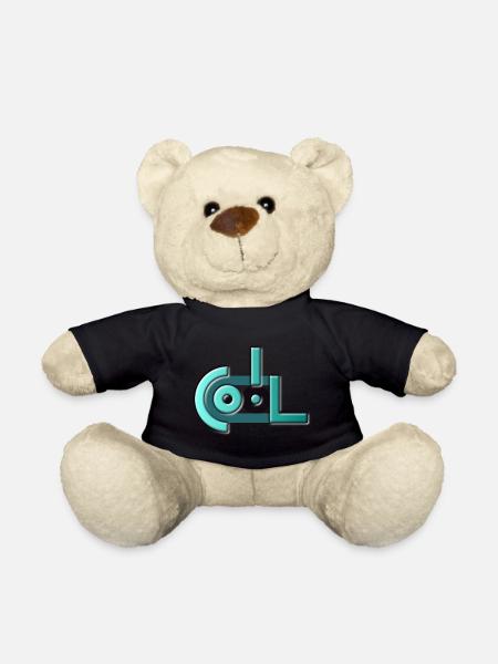 Cool 3D Logo Exclamation Mark Typo - Teddy Bear - black