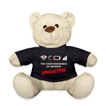 Vier Reiter der Modernen Apokalypse Gamer Nerd - Teddy - Schwarz - Vorne