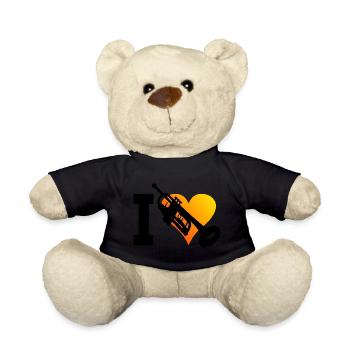 Herren Trompeter Trompetenspieler Trompetenspielen - Teddy - Schwarz - Vorne