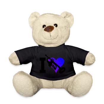 Trumpet Player Trompetenspieler Trompete - Teddy Bear - black - Front