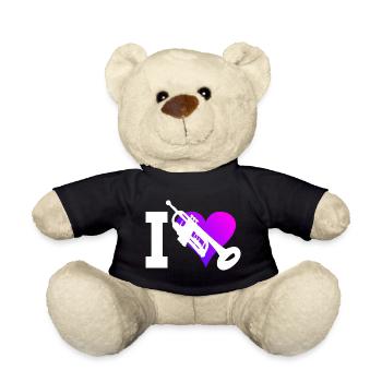 Trumpeter Men Trumpet Trumpets Players - Teddy Bear - black - Front