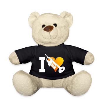 Damen Trompetenspielen Trompetenspieler Herren - Teddy - Schwarz - Vorne