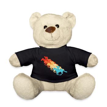 Herren Reiter Equestrian Dressour Rennreiten - Teddy - Schwarz - Vorne