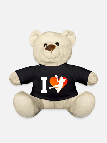 Handball Handball Handball Handball Joueurs De handball Jeux de handball - Nounours - noir