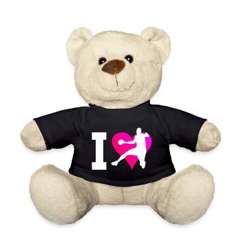 Handball Men Handball Games Women Handball - Teddy Bear - black - Front
