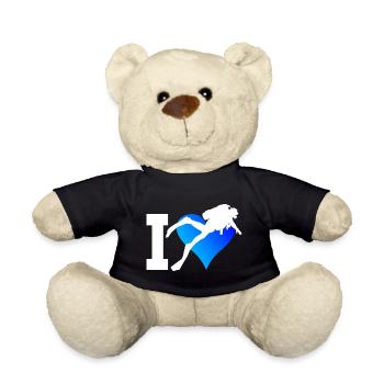 Taucher Scuba Tauchen Diving Scuba Taucher - Teddy - Schwarz - Vorne