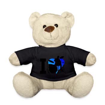 Percussionniste Femme Homme Batteur - Nounours - noir - Devant