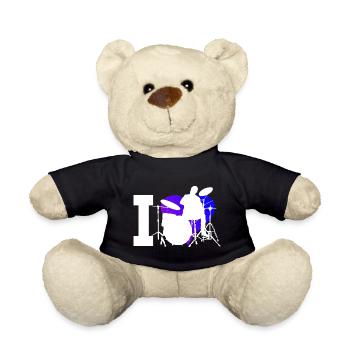 Percussionniste Batterie Batteur - Nounours - noir - Devant