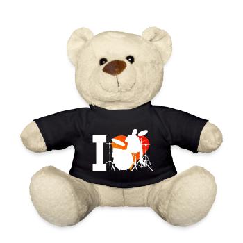 Femmes Hommes Batteur Batteur Batterie - Nounours - noir - Devant