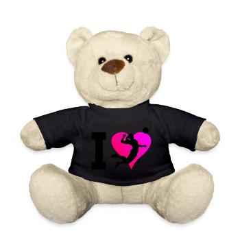 Herren Damen Volleyballer Volleyballspieler - Teddy - Schwarz - Vorne