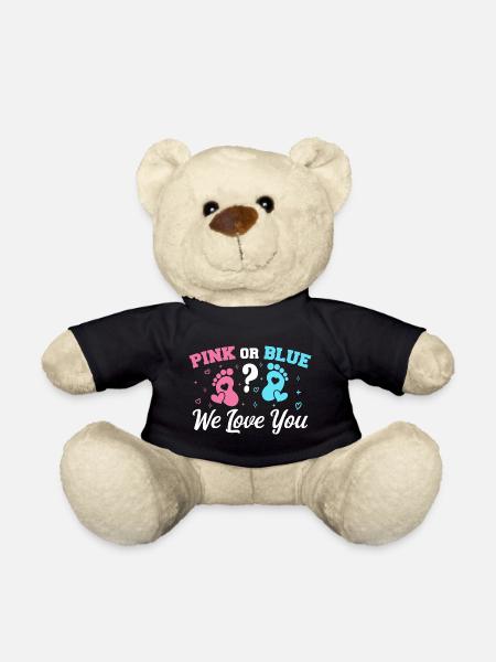Pink oder Blau Wir lieben dich - Gender Reveal - Teddy - Schwarz