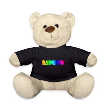 Rainbow - Teddy Bear - black - Front