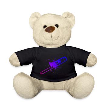 Tromboniste Ténor Trombone Tromboniste Dames - Nounours - noir - Devant