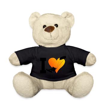 Kitesurfing Kiting Women Kitesurfing Kite Kitesurf - Teddy Bear - black - Front