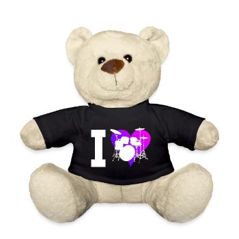 Percussionniste Batteur Femmes Tambours Hommes - Nounours - noir - Devant