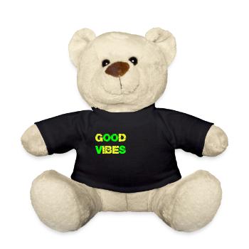 Gute Stimmung Mädchen Jungen Sommer Good Vibes - Teddy - Schwarz - Vorne