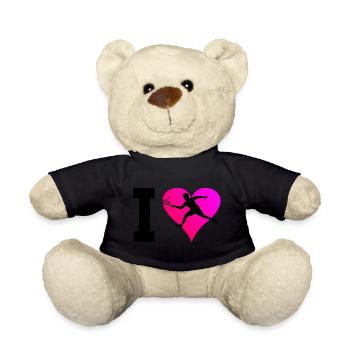 Pickleball Games Women's Racquetball Games - Teddy Bear - black - Front