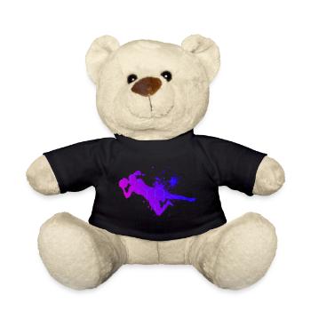 Footballer Men Goalkeeper Football Football - Teddy Bear - black - Front