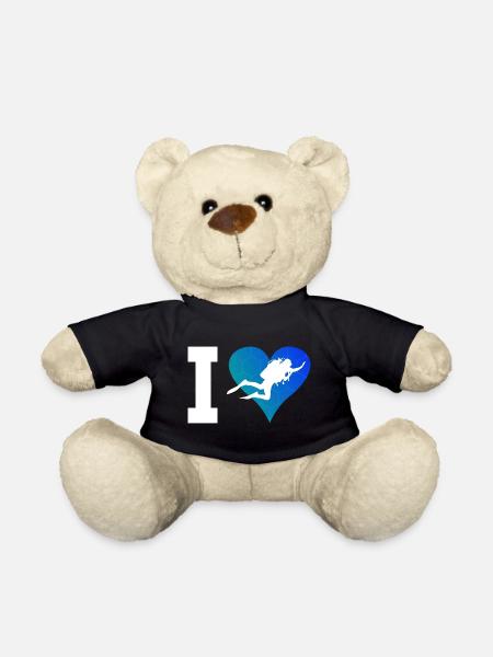 Diving Scuba Diver Scuba Divers Scuba Diving - Teddy Bear - black