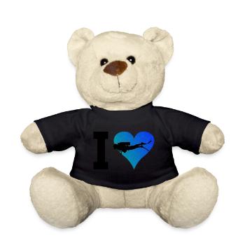 Men Scuba Diver Diver Scuba Divers - Teddy Bear - black - Front