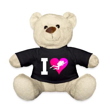 Taucher Diver Tauchen Free Dive Diving - Teddy - Schwarz - Vorne
