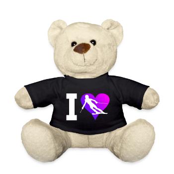 Skiing Skiing Ski Men Skiers Freestyle Sk - Teddy Bear - black - Front